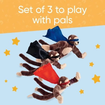 HearthSong Set Of Three Plush Flying Flingshot Howling Monkeys In Colorful Cloaks 6 HearthSong Set Of Three Plush Flying Flingshot Howling Monkeys In Colorful Cloaks - Image 4