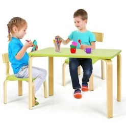 Costway 3 Piece Kids Wooden Table And 2 Chairs Set Children Activity Art Desk Furniture/Activity Art Desk Furniture -Dolls Discount Store GUEST 084604fd 407b 4a54 87fd 8a88bdd83c27