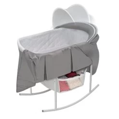 Badger Basket Cuddles Rocking Doll Bassinet - Gray/White -Dolls Discount Store GUEST 09181c68 b860 46db a2c8 16e10b43a584