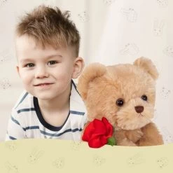 Bearington Collection Remington Stuffed Animal Teddy Bear Holding A Rose, 9.5" -Dolls Discount Store GUEST 0bdebb60 5c91 4081 8ee8 10a26d98d71d