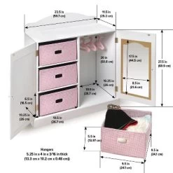 Badger Basket Mirrored Doll Armoire With Baskets -Dolls Discount Store GUEST 0c9f04da 529c 4d8e b563 b9b7fb29d614