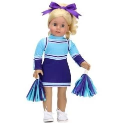 Sophia's - 18" Doll - Cheerleader Dress, Pom-pom & Hair Bow Set - Aqua/Purple -Dolls Discount Store GUEST 0d5662d2 dcc4 4c73 b80a ec3fa8b29cf7