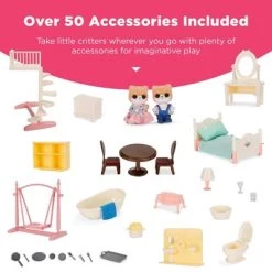 Dolls Discount Store 28 Best Choice Products Camper Van Playset Pretend Play Dollhouse Toy With 54 Accessories And Tiny Critters For Kids