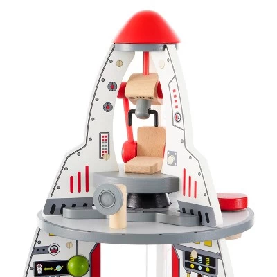 Hape Multi Level 4 Tier 37 Piece Wooden Discovery Spaceship Center Kids Activity Play Set With Multiple Rooms And Accessories 6 Hape Multi Level 4 Tier 37 Piece Wooden Discovery Spaceship Center Kids Activity Play Set With Multiple Rooms And Accessories - Image 4