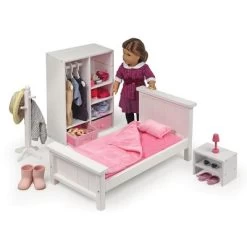 Bedroom Furniture Set For 18" Dolls - White/Pink 10 Bedroom Furniture Set For 18" Dolls - White/Pink -Dolls Discount Store GUEST 1447bf22 398d 4a5d 8df5 7a71668e7a45