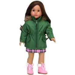 Sophia’s Complete Fall Outfit With Dress, Parka, & Booties For 18” Dolls, Pink/Green -Dolls Discount Store GUEST 1680c0c5 942e 4f63 93ff 50129bb7400f