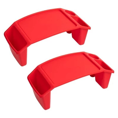 Mind Reader Sprout Collection Portable Desk With Side Pockets Set Of 2 Red 6 Mind Reader Sprout Collection Portable Desk With Side Pockets Set Of 2 Red - Image 4