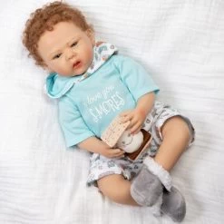 Paradise Galleries Reborn Baby Doll I Love You S-Mores 20 Inch Baby Doll - Brown Hair/Blue Gray Eyes -Dolls Discount Store GUEST 1b13f1ec b981 43bf b470 2d4a7ca9f9f4