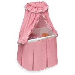 Badger Basket Kisses Rocking Doll Bassinet - Pink/White -Dolls Discount Store GUEST 1f3ec27c 91d3 4783 b613 970c239a19ce