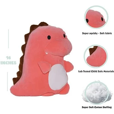 Avocatt Pink Dinosaur Pillow Plush 3 Avocatt Pink Dinosaur Pillow Plush