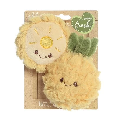 Ebba Mini Pineapple Rattle & Crinkle Set Precious Produce Adorable Baby Stuffed Animal Yellow 4" 7 Ebba Mini Pineapple Rattle & Crinkle Set Precious Produce Adorable Baby Stuffed Animal Yellow 4" - Image 5