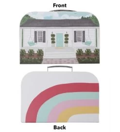 HearthSong 11 Inch Rainbow Cottage Travel Dollhouse Set With 2 Dolls And 5 Piece Furniture Set -Dolls Discount Store GUEST 2815bb91 b977 40a7 9526 4df87bcb1e53