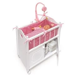 Badger Basket Cabinet Doll Crib With Chevron Bedding And Free Personalization Kit - White/Pink 10 Badger Basket Cabinet Doll Crib With Chevron Bedding And Free Personalization Kit - White/Pink -Dolls Discount Store GUEST 284a213e 9e2a 49ed be2e 38d53669f08d
