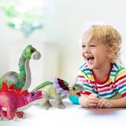 BUILD ME Stuffed Animal Set Of 4 - 12" Soft Dinosaur Plush Toys For Boys And Girls -Dolls Discount Store GUEST 2c0c86f6 a0a7 4a40 bf3c 05c333e55a23