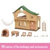 Calico Critters Lakeside Lodge Gift Set, Dollhouse Playset With Figure And Furniture