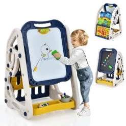 Costway 3-in-1 Kids Art Easel Double-Sided Tabletop Easel W/Art Accessories -Dolls Discount Store GUEST 31fa2f4d c9d6 485b aced 773dfd31f981
