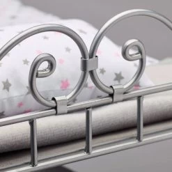 Badger Basket Scrollwork Metal Triple Doll Bunk Bed With Ladder And Bedding - Silver/Pink/Stars 13 Badger Basket Scrollwork Metal Triple Doll Bunk Bed With Ladder And Bedding - Silver/Pink/Stars -Dolls Discount Store GUEST 32df72c4 2c48 4116 8c5b 71eb389c4817