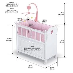 Badger Basket Cabinet Doll Crib With Gingham Bedding And Free Personalization Kit - White/Pink 18 Badger Basket Cabinet Doll Crib With Gingham Bedding And Free Personalization Kit - White/Pink -Dolls Discount Store GUEST 38d05b4c 72f5 427f 8dd7 df429d55c13c