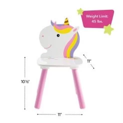 HearthSong Kids' Rainbow Unicorn Table And Two Chairs Playroom Furniture Set -Dolls Discount Store GUEST 3dd10a27 8e3d 4183 bfea fde0d35a3c1a