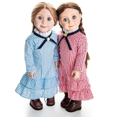 The Queen's Treasures 18 Inch Doll Clothes Mary Ingalls Blue Check Dress 9 The Queen's Treasures 18 Inch Doll Clothes Mary Ingalls Blue Check Dress - Image 7