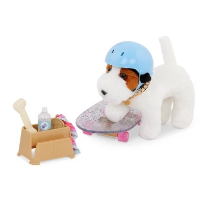 Our Generation Pro Skater Pup Posable 6" Pet Accessory Set 3 Our Generation Pro Skater Pup Posable 6" Pet Accessory Set