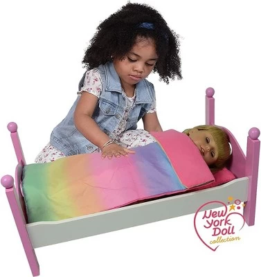 The New York Doll Collection 18 Inch Wooden Bed 3 The New York Doll Collection 18 Inch Wooden Bed