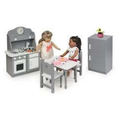 Kitchen Furniture Set For 18" Dolls - Gray/White -Dolls Discount Store GUEST 460b0d63 197c 4a63 ae02 3105f64e8d5e
