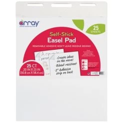 Array Easel Pad, Self-Adhesive, White, Self-Adhesive, 20" X 23", 25 Sheets -Dolls Discount Store GUEST 4d7f20a6 7209 4880 9336 dbfd427758de