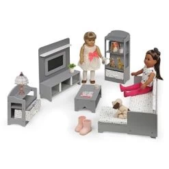 Media Room Furniture Set For 18" Dolls - Gray/White -Dolls Discount Store GUEST 52796a88 829c 4f64 9ade b46feadc0e23