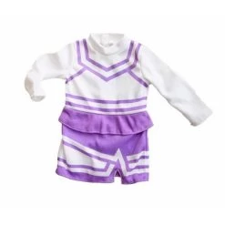 Healthy Roots Purple/White Cheerleader Outfit For Dolls