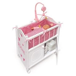 Badger Basket Cabinet Doll Crib With Chevron Bedding And Free Personalization Kit - White/Pink 11 Badger Basket Cabinet Doll Crib With Chevron Bedding And Free Personalization Kit - White/Pink -Dolls Discount Store GUEST 5618c839 b55d 44a4 95bc aedf254be5f2