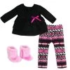 Sophia’s Ikat Print Knit Leggings, Long-Sleeved Top, & Fuzzy Boots Outfit For 18” Dolls, Hot Pink/Black -Dolls Discount Store GUEST 5858158a 7a33 4320 97b3 f078eb878a30