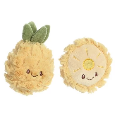 Ebba Mini Pineapple Rattle & Crinkle Set Precious Produce Adorable Baby Stuffed Animal Yellow 4" 3 Ebba Mini Pineapple Rattle & Crinkle Set Precious Produce Adorable Baby Stuffed Animal Yellow 4"