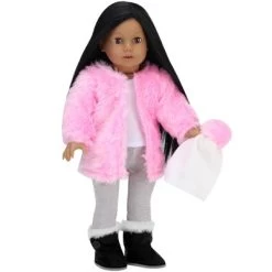Sophia’s Coat, Winter Hat, Leggings And Boots For 18" Dolls, Pink