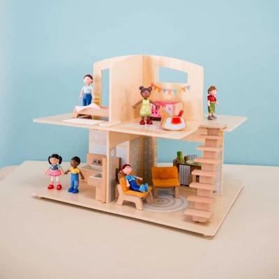 HABA Little Friends Dollhouse City Villa With 10 Pieces Of Furniture 7 HABA Little Friends Dollhouse City Villa With 10 Pieces Of Furniture - Image 5