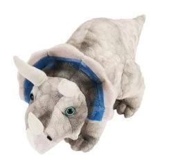 Wild Republic Dinosauria Medium Triceratops Stuffed Animal, 15 Inches