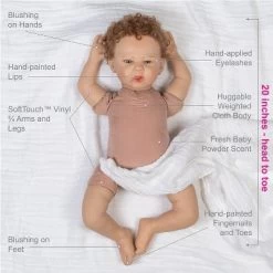 Paradise Galleries Reborn Baby Doll I Love You S-Mores 20 Inch Baby Doll - Brown Hair/Blue Gray Eyes -Dolls Discount Store GUEST 62abf613 5f53 46a0 82c2 ca70280d82ae