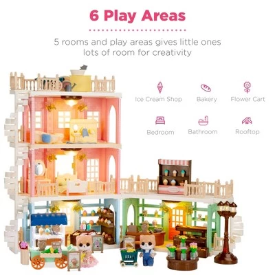 Best Choice Products Deluxe Cottage Dollhouse Mansion Pretend Toy Playset W/ 225 Accessories And Tiny Critters For Kids 7 Best Choice Products Deluxe Cottage Dollhouse Mansion Pretend Toy Playset W/ 225 Accessories And Tiny Critters For Kids - Image 5