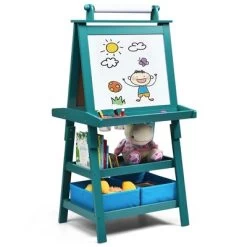 Costway 3 In 1 Double-Sided Wooden Kid's Art Easel Whiteboard -Dolls Discount Store GUEST 698fd3fb 45ea 44ee b387 94fb20b40c96