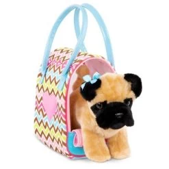 Pucci Pups Zigzag Print Glam Bag With Pug Stuffed Animal -Dolls Discount Store GUEST 6bea2566 05dc 40aa 8318 7dea42e7e4cc
