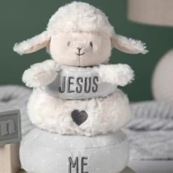 DEMDACO Stackable Plush - Jesus Loves Me Lamb -Dolls Discount Store GUEST 6db631dd 4e75 4d0b 89fd 3c2c33d7db60