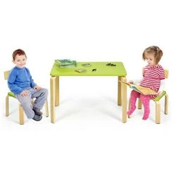 Costway 3 Piece Kids Wooden Table And 2 Chairs Set Children Activity Art Desk Furniture/Activity Art Desk Furniture -Dolls Discount Store GUEST 780628ad 62e5 42c3 92a3 4edd2215e03e