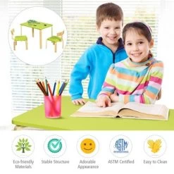 Costway 3 Piece Kids Wooden Table And 2 Chairs Set Children Activity Art Desk Furniture/Activity Art Desk Furniture -Dolls Discount Store GUEST 78e49873 04cb 4658 b9e3 464bbbf1add5