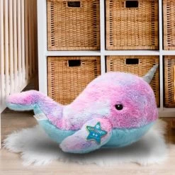 FAO Schwarz Glow Brights Toy Plush LED With Sound Narwhal 17" Stuffed Animal -Dolls Discount Store GUEST 7cb1b3ae 6495 49c5 b43f b991f5be304e