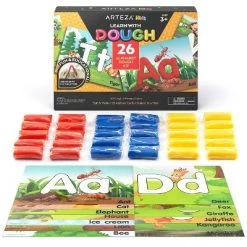Arteza Kids Play Alphabet Learn By Dough Kit- 43 Pieces