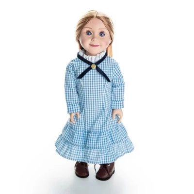 The Queen's Treasures 18 Inch Doll Clothes Mary Ingalls Blue Check Dress 7 The Queen's Treasures 18 Inch Doll Clothes Mary Ingalls Blue Check Dress - Image 5