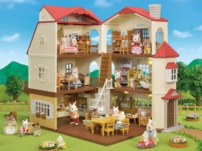 Calico Critters Red Roof Grand Mansion Gift Set, Dollhouse Playset With 3 Figures, Furniture, Vehicle And Accessories 6 Calico Critters Red Roof Grand Mansion Gift Set, Dollhouse Playset With 3 Figures, Furniture, Vehicle And Accessories - Image 4