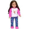 Sophia’s Moose Print Winter Pajamas & Fuzzy Slipper Set For 18” Dolls, Blue/Pink -Dolls Discount Store GUEST 8a6ceafb 7c8b 42ef 8fcd 85eba7ded495
