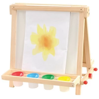 Kaplan Early Learning Wooden Tabletop Easel With Paint Pots 3 Kaplan Early Learning Wooden Tabletop Easel With Paint Pots