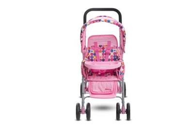 Joovy Baby Doll Caboose Tandem Stroller - Pink Dot 5 Joovy Baby Doll Caboose Tandem Stroller - Pink Dot - Image 3